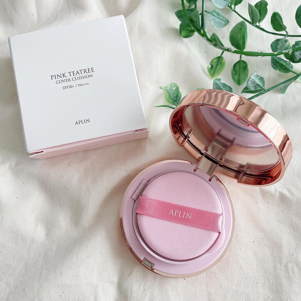 ピンクティーツリーカバークッション/APLIN/クッションファンデーションを使ったクチコミ(2枚目)