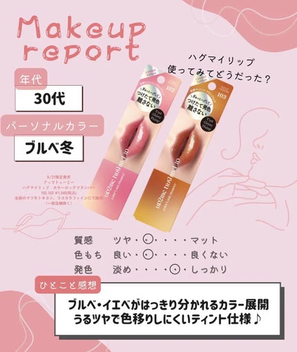 アップトゥーミー ハグマイリップ カラーロックプランパー/up2me/リッププランパーを使ったクチコミ(2枚目)