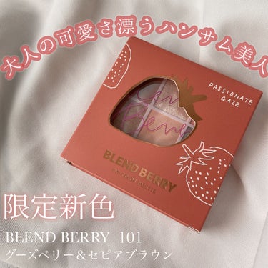 オーラクリエイション 101 グースベリー＆セピアブラウン(限定カラー)/BLEND BERRY/パウダーアイシャドウを使ったクチコミ（1枚目）