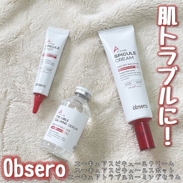 
トラブル肌におすすめなセット！！　
トラブルの原因からしっかりケア✨

エーキュアスピキュールクリーム50ml
クリームにあるスピキュールがトラブルの深部まで浸透することで繊細にケア
伸びが良くて、す