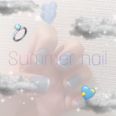 コフレドール ジュウェライトネイルカラーのクチコミ「夏にピッタリ！涼しげブルーネイル💅




こんにちは！rinka🥀です！

暑い日が続くので.....」（1枚目）