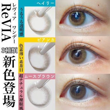 ReVIA 1day [CIRCLE] BROWN（ブラウン）/ReVIA/ワンデー（１DAY）カラコンの画像