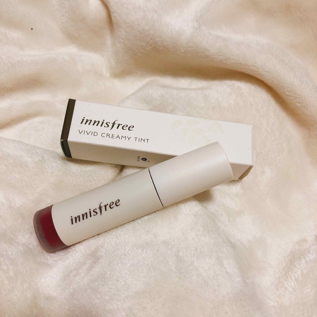 ビビッドクリーミーティント/innisfree/口紅を使ったクチコミ（3枚目）