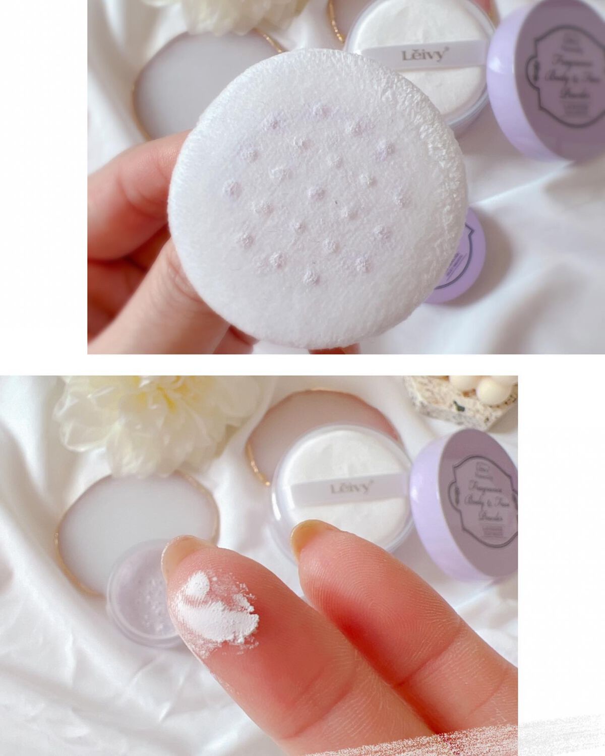 フレグランス ボディ＆フェイスパウダー ラベンダー/Leivy/ルースパウダーを使ったクチコミ（3枚目）