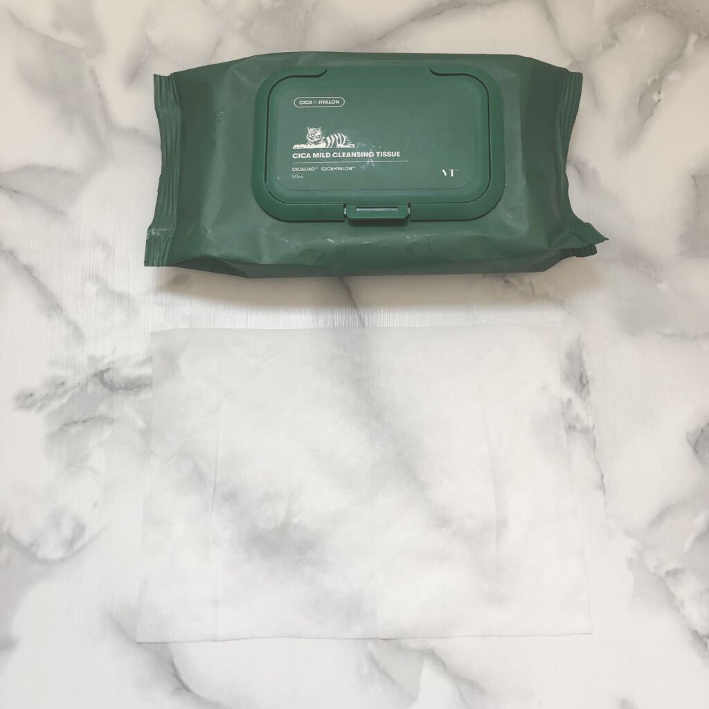 CICA マイルドクレンジングティッシュ/VT/クレンジングシートを使ったクチコミ（3枚目）