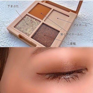 3CE MINI MULTI EYE COLOR PALETTE #ALMOND FUDGE/3CE/アイシャドウパレットを使ったクチコミ（3枚目）