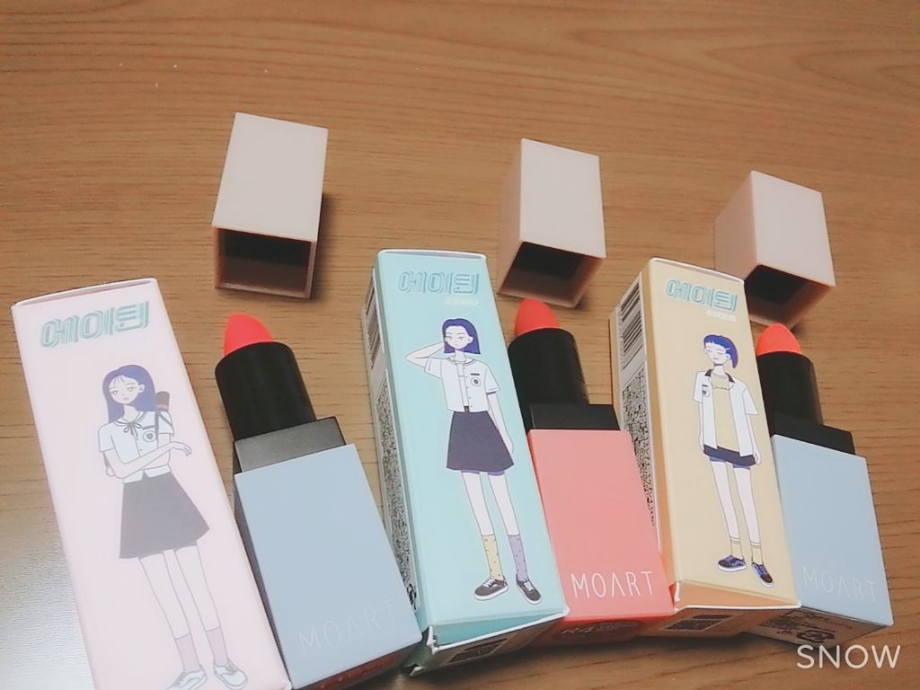 モアート ベルベットリップスティック/MOART/口紅を使ったクチコミ（2枚目）