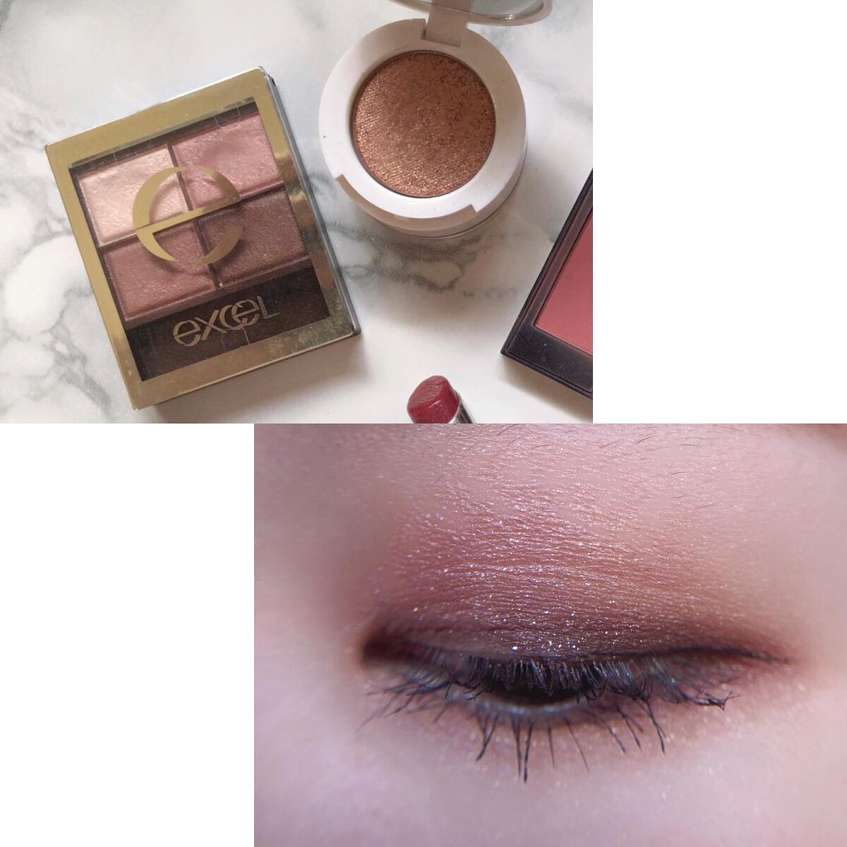 あゆみ on LIPS 「・\#todaysmake/・アイシャドウ☑@excelmak..」(2枚目)