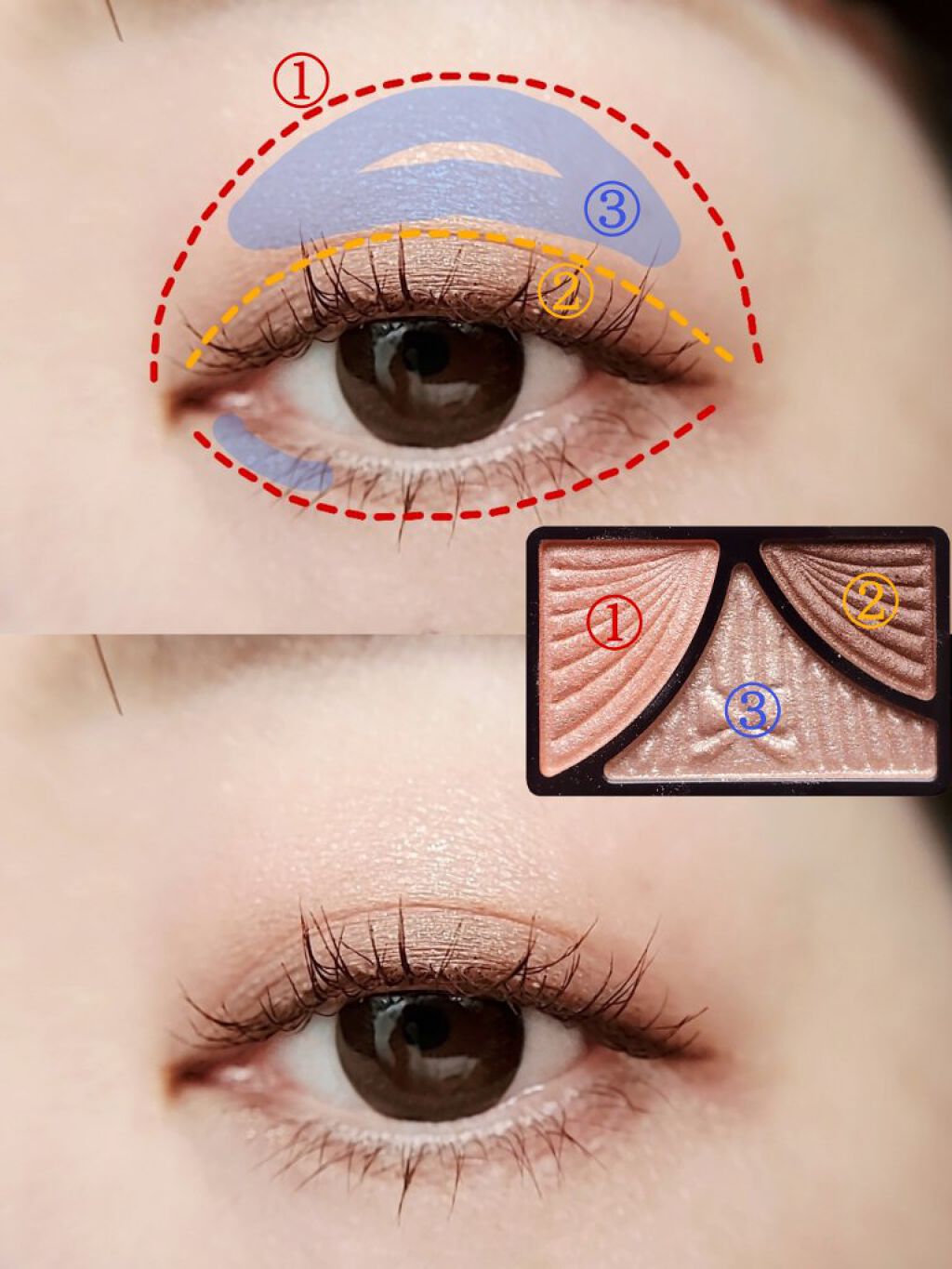 ジューシーピュアアイズ/キャンメイク/アイシャドウパレットを使ったクチコミ（3枚目）