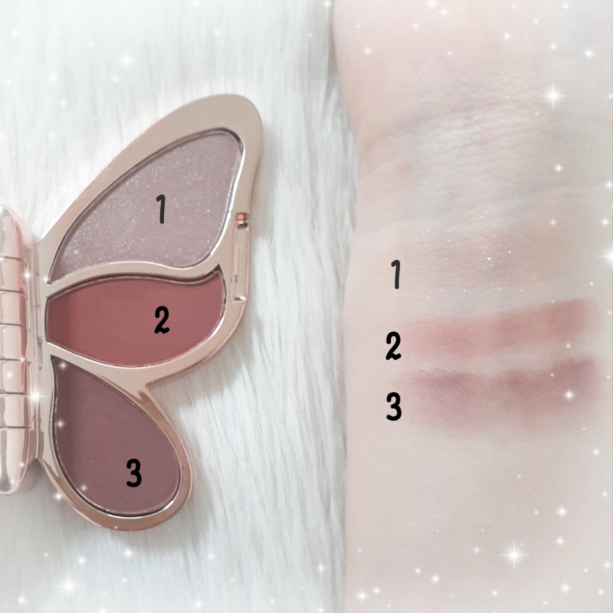 butterfly 6 colors Eye Shadow/gecomo/アイシャドウパレットを使ったクチコミ（3枚目）