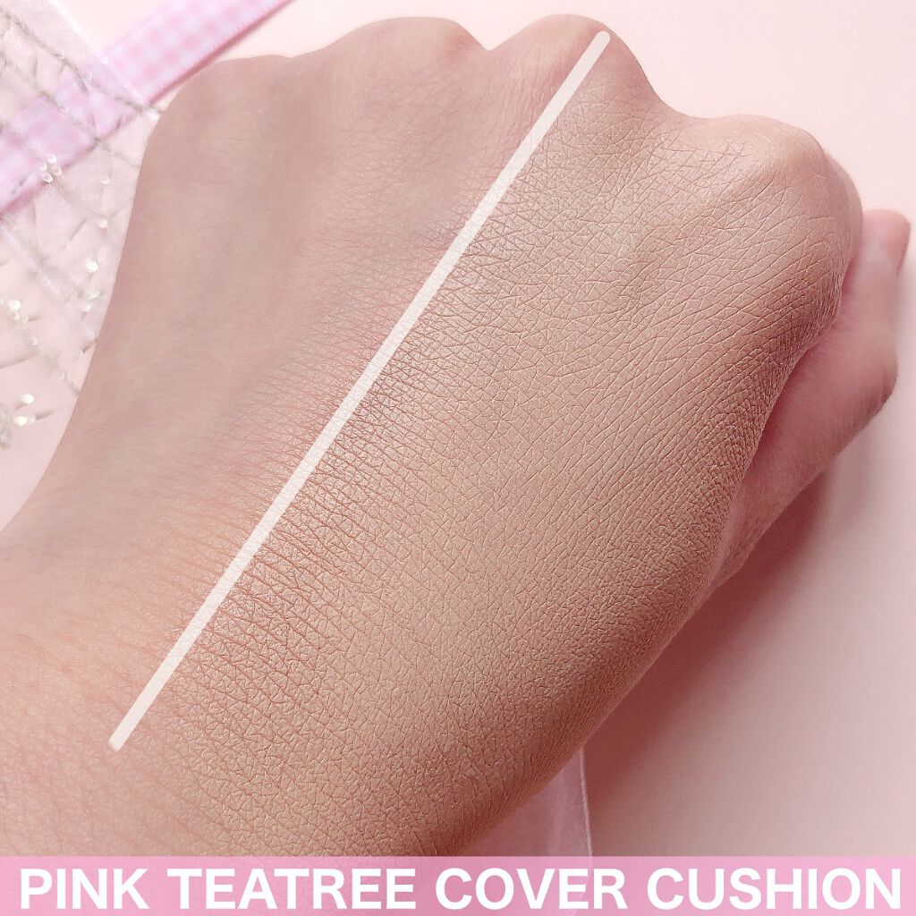 ピンクティーツリーカバークッション/APLIN/クッションファンデーションを使ったクチコミ(6枚目)