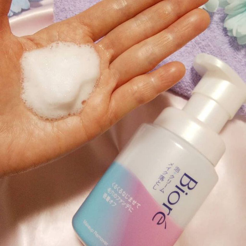 泡クリームメイク落とし/ビオレ/クレンジングクリームを使ったクチコミ（2枚目）