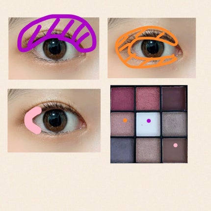 UR GLAM BLOOMING EYE COLOR PALETTE/U R GLAM/アイシャドウパレットを使ったクチコミ(2枚目)