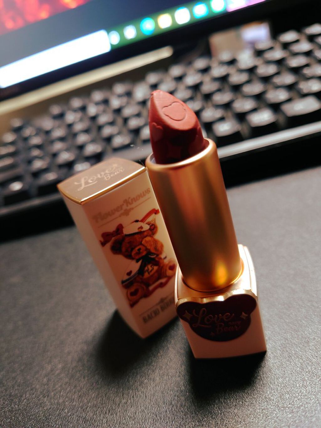 Love Bear リップスティック ツヤタイプ ジンジャークッキーベア/FlowerKnows/口紅を使ったクチコミ（1枚目）