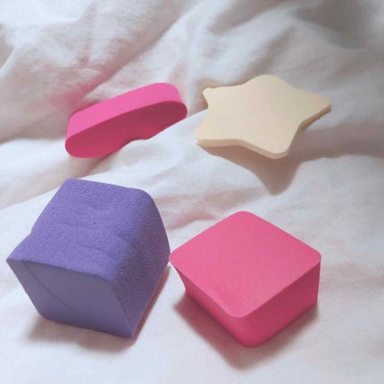 メイクアップアップスポンジ バリューパック、アソート 25個/DAISO/パフ・スポンジを使ったクチコミ(1枚目)