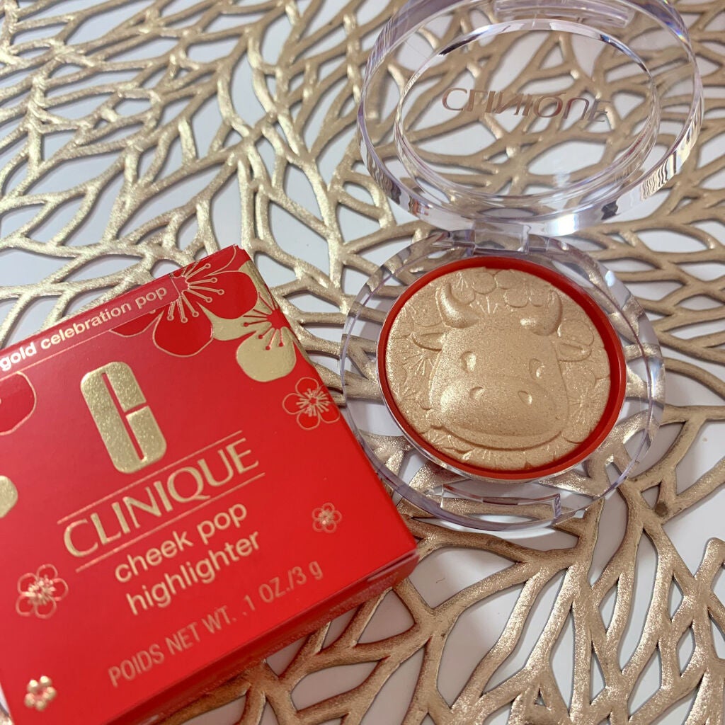 チーク ポップ ハイライター ゴールド セレブレーション ポップ/CLINIQUE/パウダーハイライトを使ったクチコミ(1枚目)