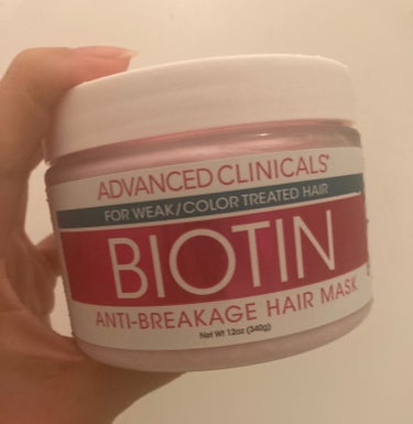 ADVANCED CLINICALS BIOTIN anti-breakage hair maskのクチコミ「切れ毛にいいって書いてたので試しに使ってみたんですが、普通に髪質よくなった気する〜！！定期的に.....」（1枚目）