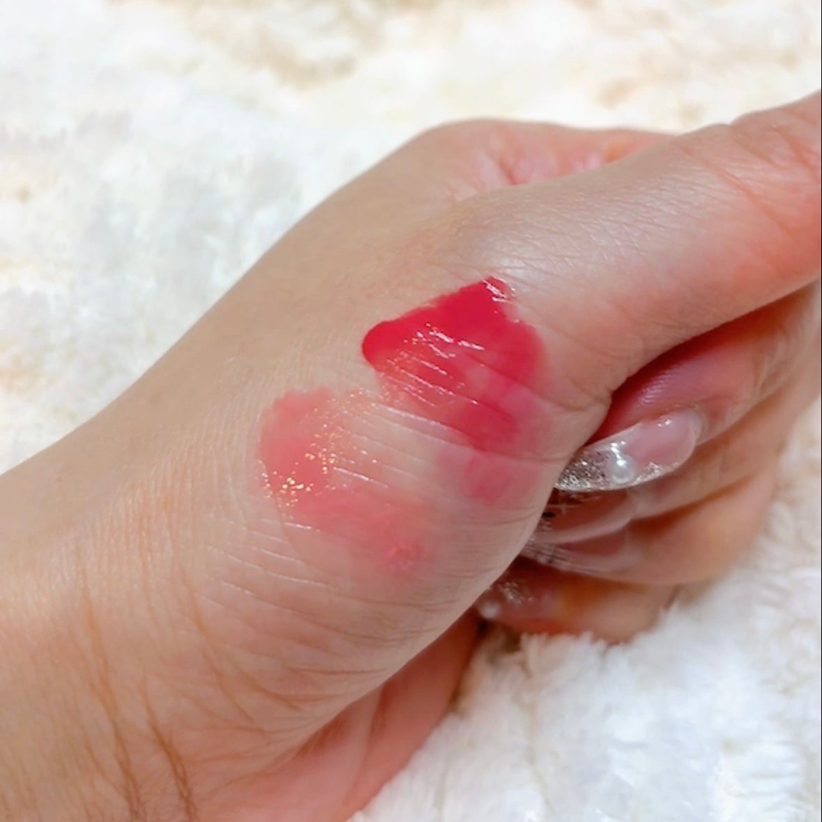 フィー ピンクオブセッションステイフィットティント/fwee/リップティントを使ったクチコミ(4枚目)