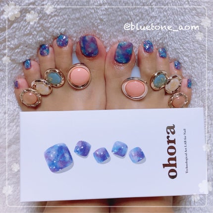 セミキュアジェルネイル(ペディキュア)/ohora/ネイルシールを使ったクチコミ(6枚目)