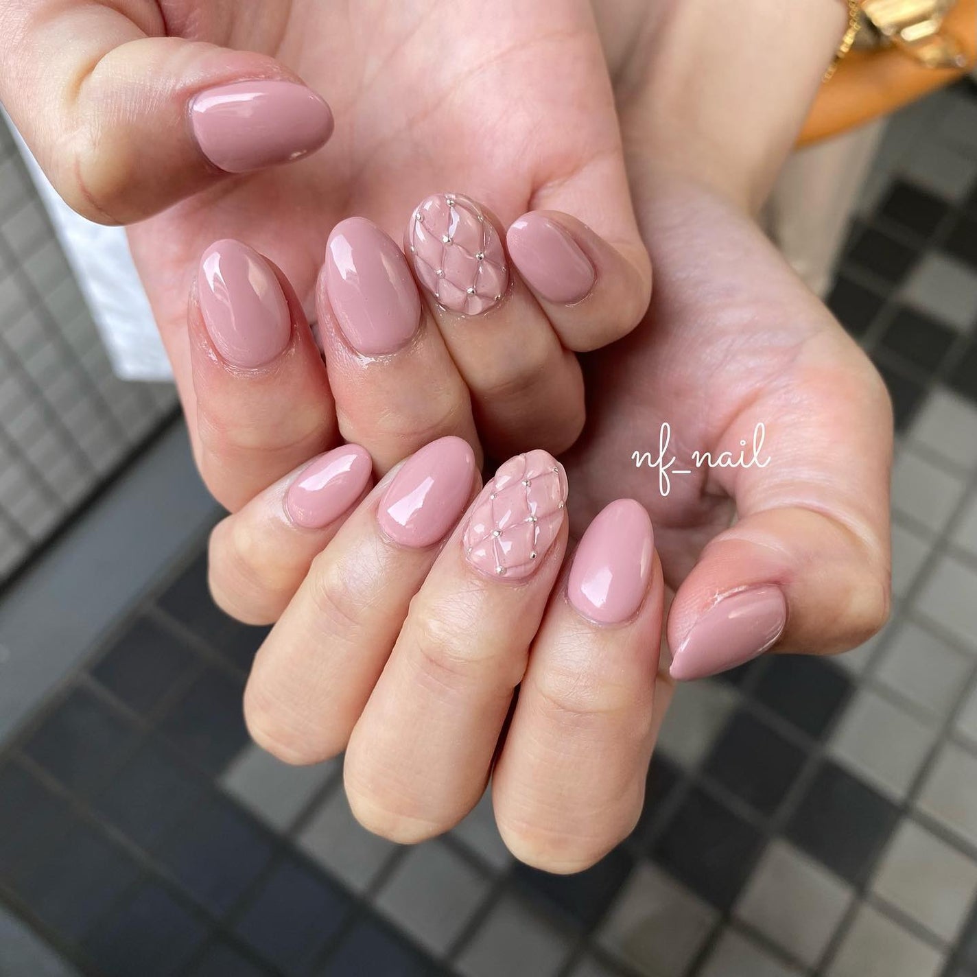 Natsumi◎nailist on LIPS 「simple.キルティング🌸.#ネイル#ネイルデザイン#ネ..」(1枚目)