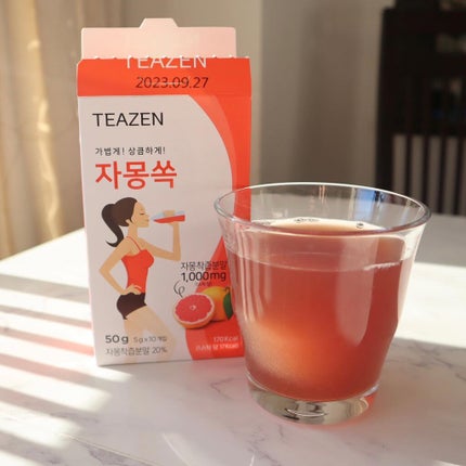 グレープフルーツ 粉末茶/TEAZEN/ドリンクを使ったクチコミ(4枚目)