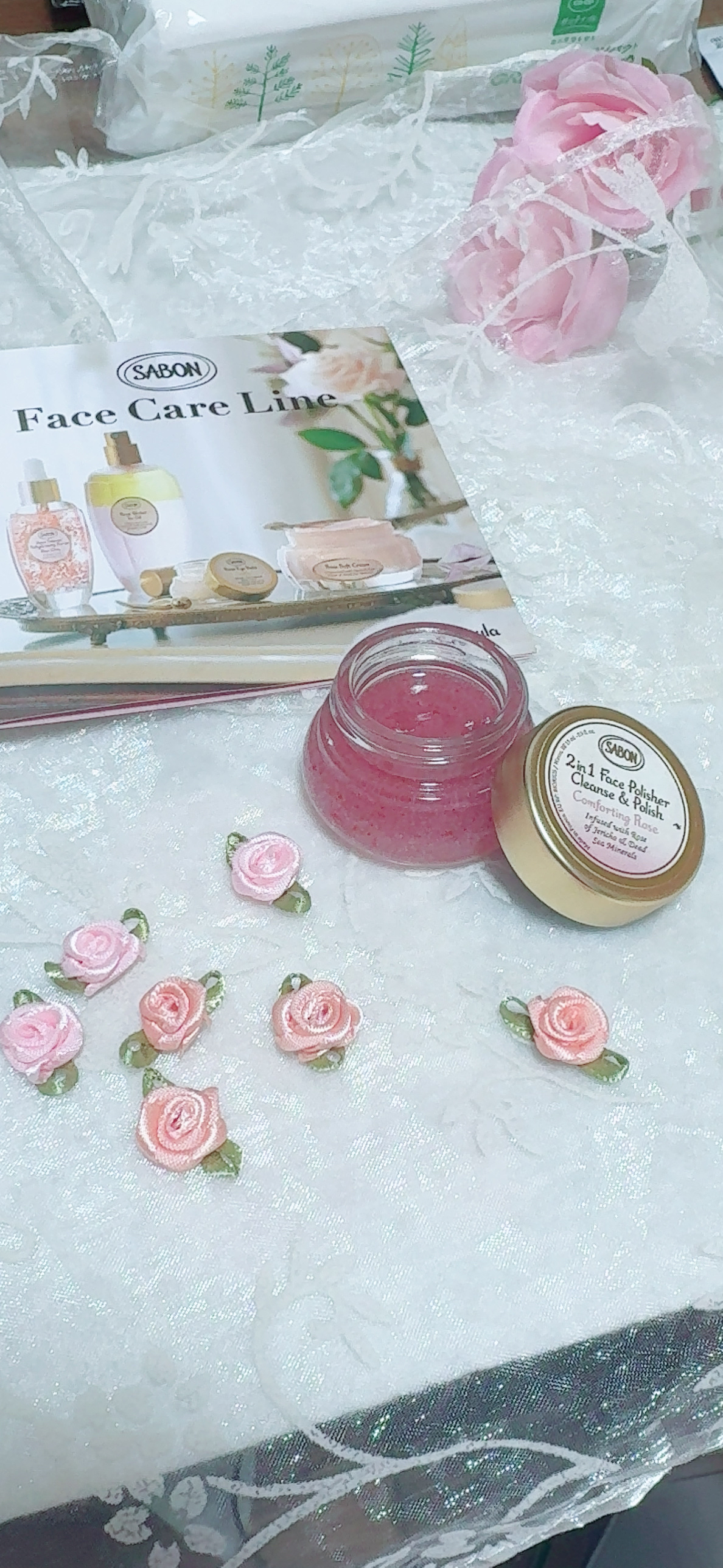 フェイスポリッシャー コンフォーティング・ローズ/SABON/スクラブ・ゴマージュを使ったクチコミ（3枚目）