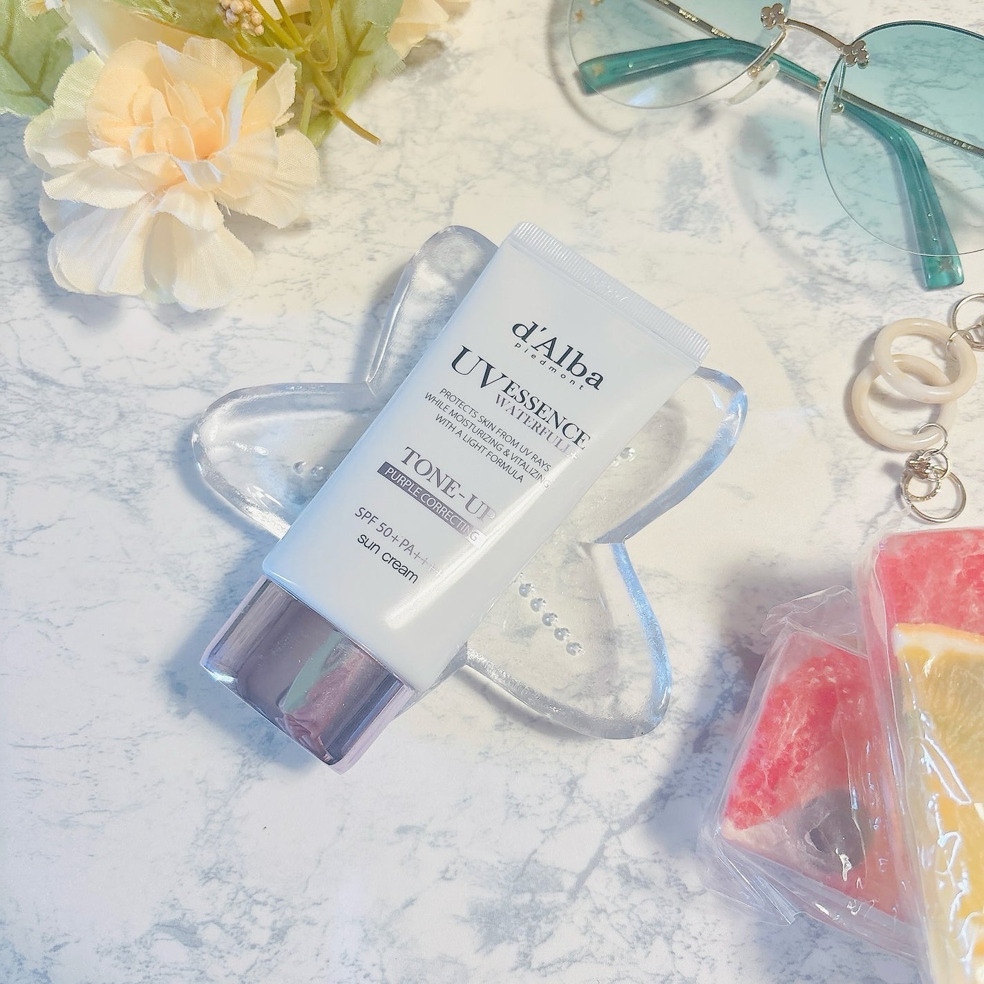 ダルバ ウォータフル トーンアップ サンクリーム(パープル)/ダルバ/日焼け止めクリームを使ったクチコミ(4枚目)