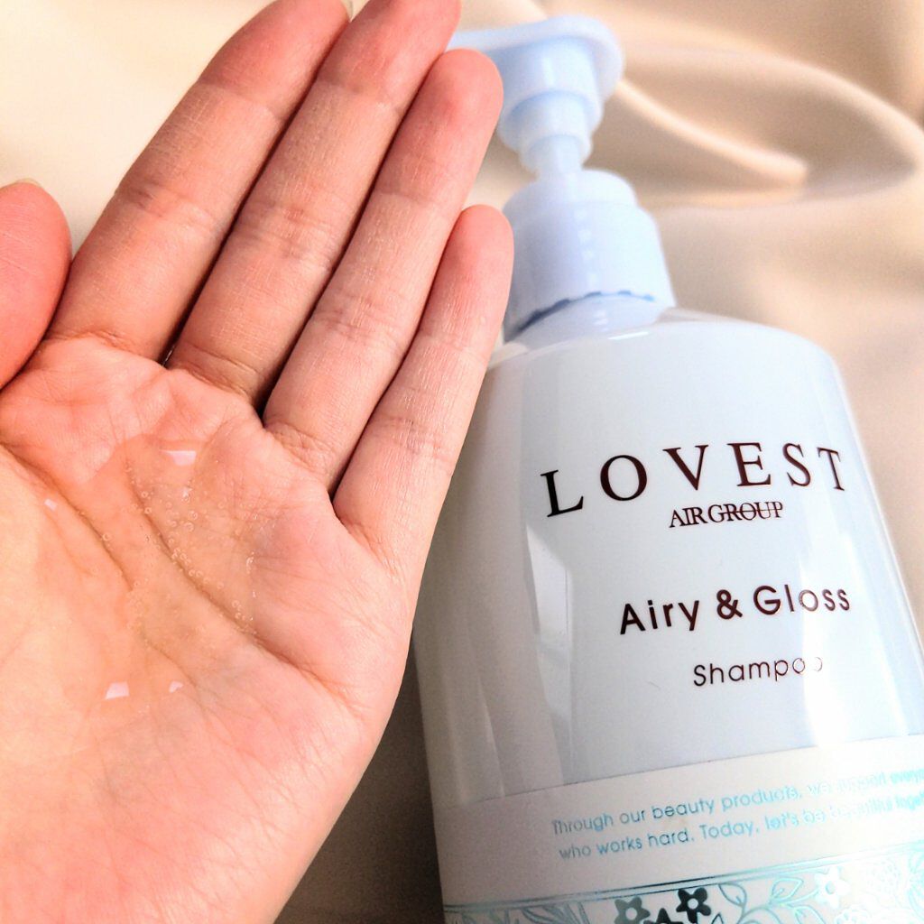 エアリーアンドグロス シャンプー／トリートメント /LOVEST by air Salon Quality Hair Care/市販シャンプーを使ったクチコミ（2枚目）