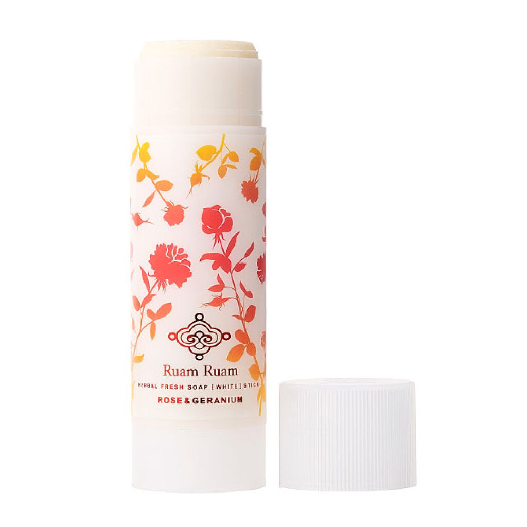 生せっけん スティック [ホワイト] ローズ＆ゼラニウム / Ruam Ruam