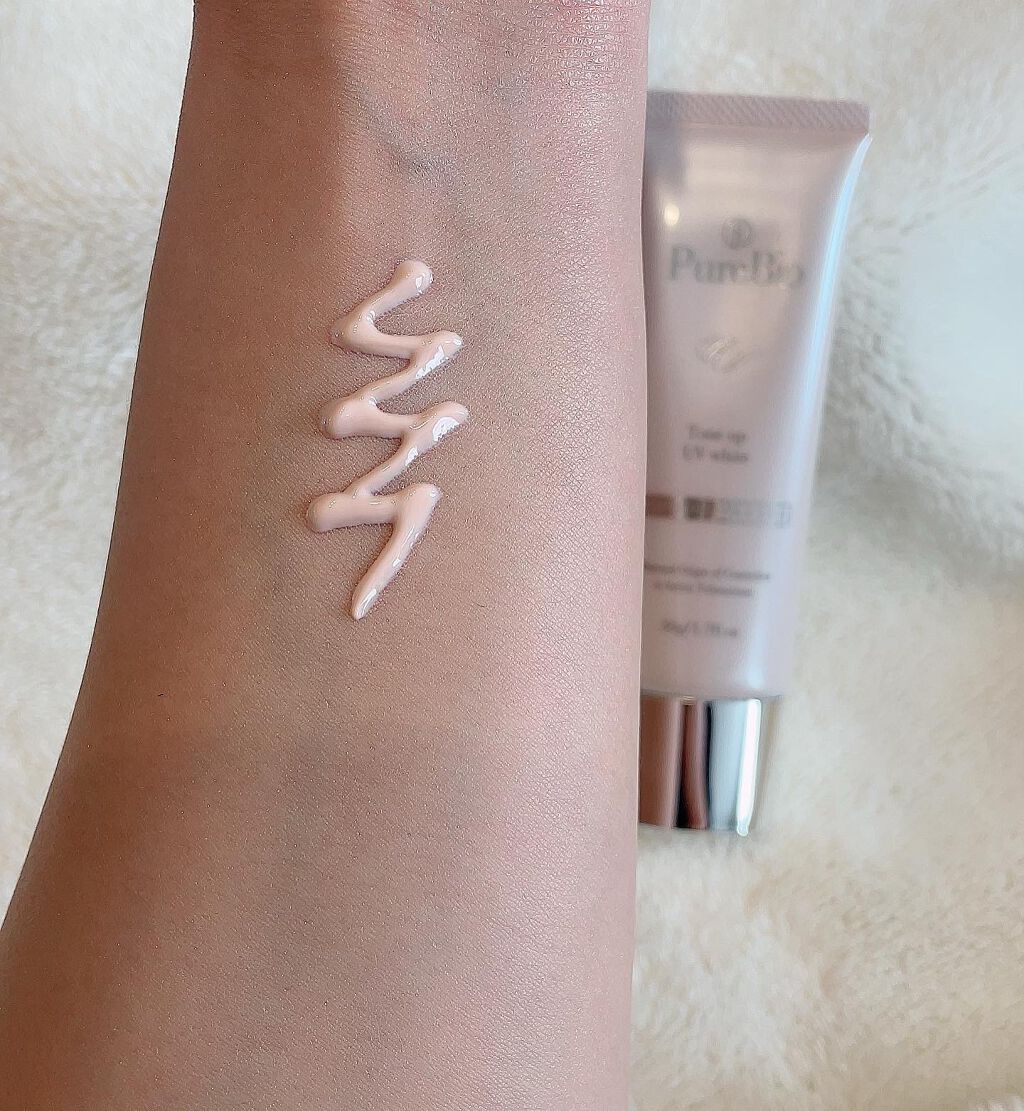 トーンアップUVホワイト/ピュールビオ/日焼け止めクリームを使ったクチコミ(3枚目)