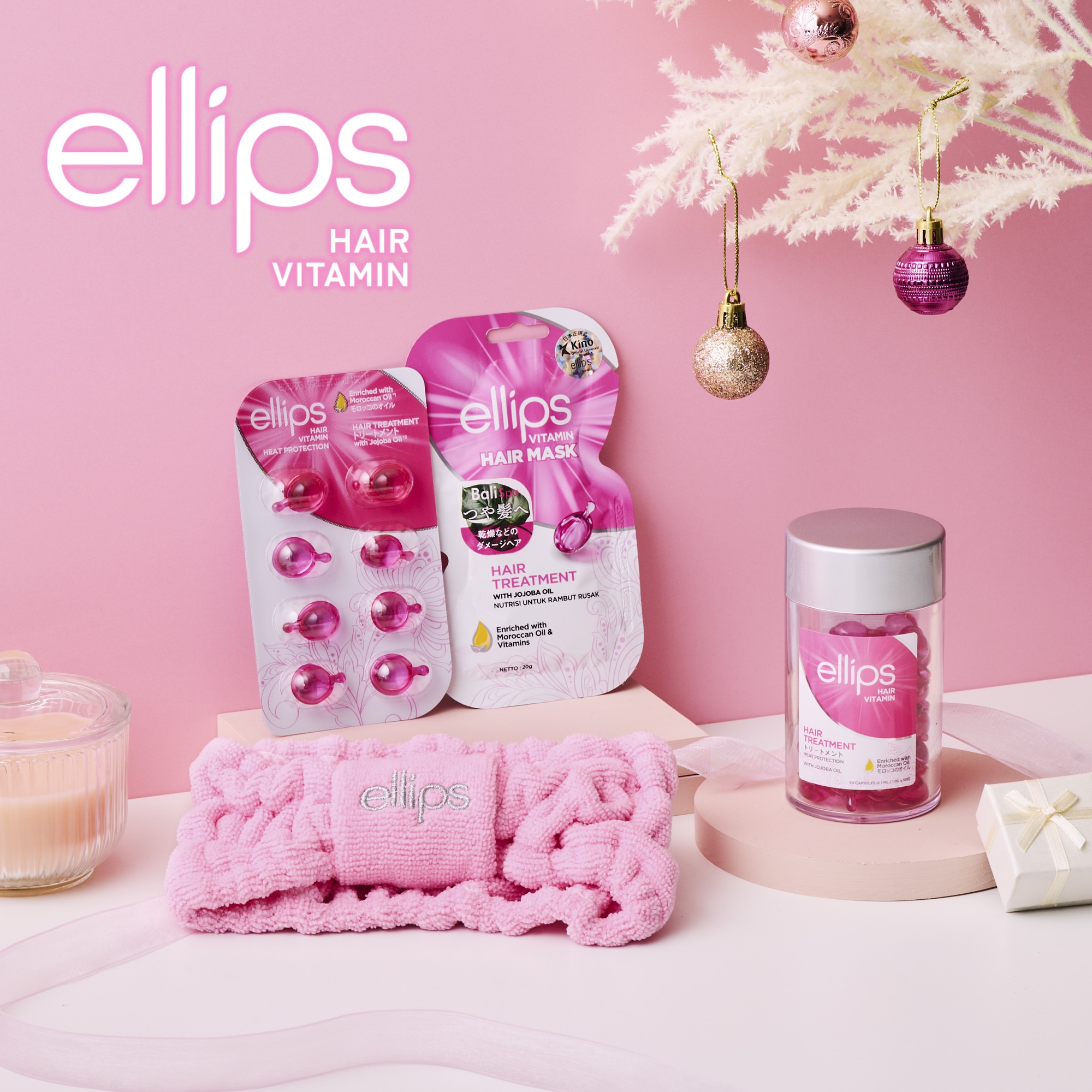 ellips（エリップス）公式アカウントのクチコミ「
ellipsでも不動の人気を誇る
モロッカンオイルのピンクシリーズ👑


💗TREATMEN.....」（1枚目）