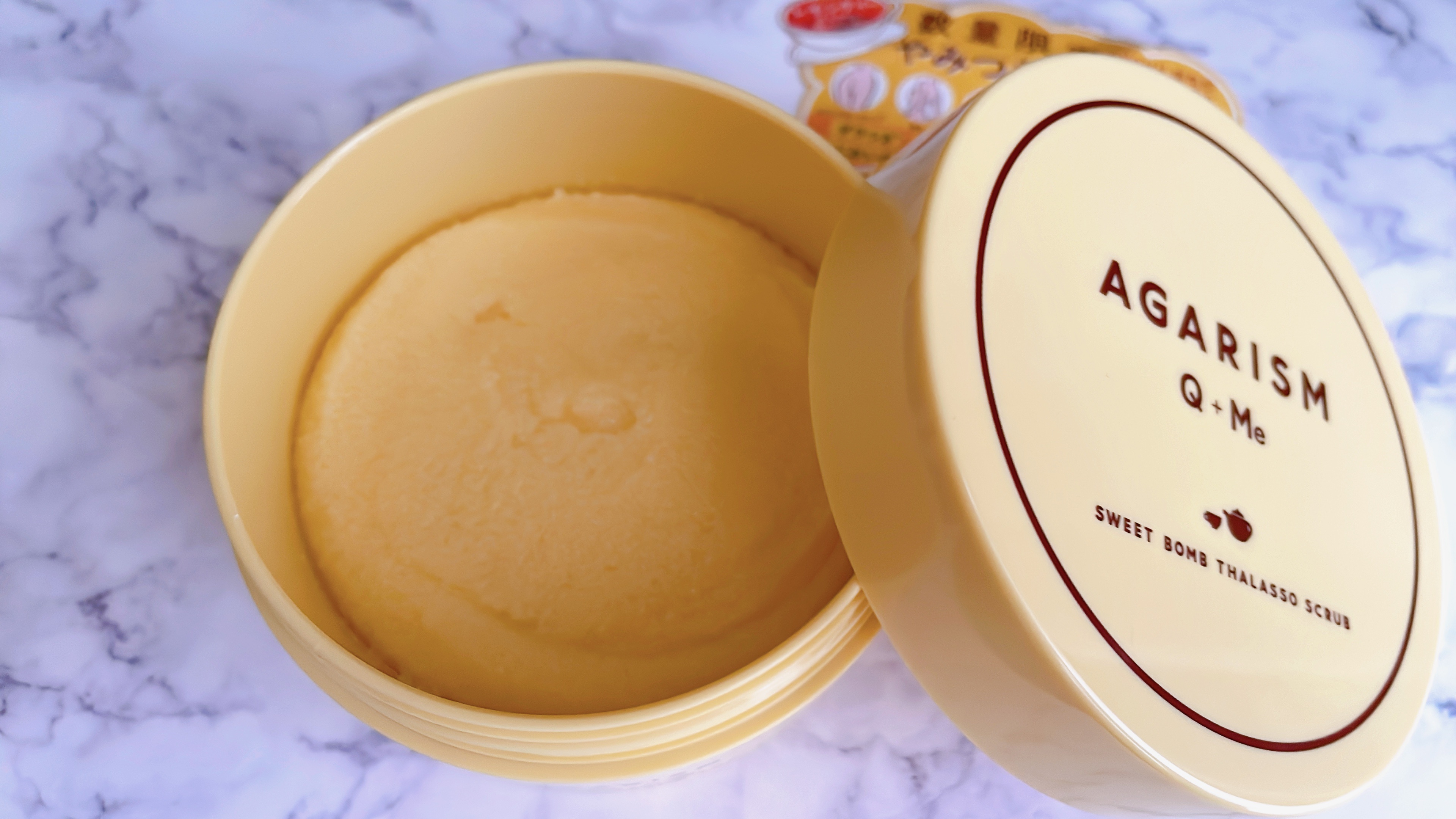 Q+Me スウィートボムタラソスクラブレモンティーの香り/AGARISM/バストケア・ヒップケアを使ったクチコミ（3枚目）