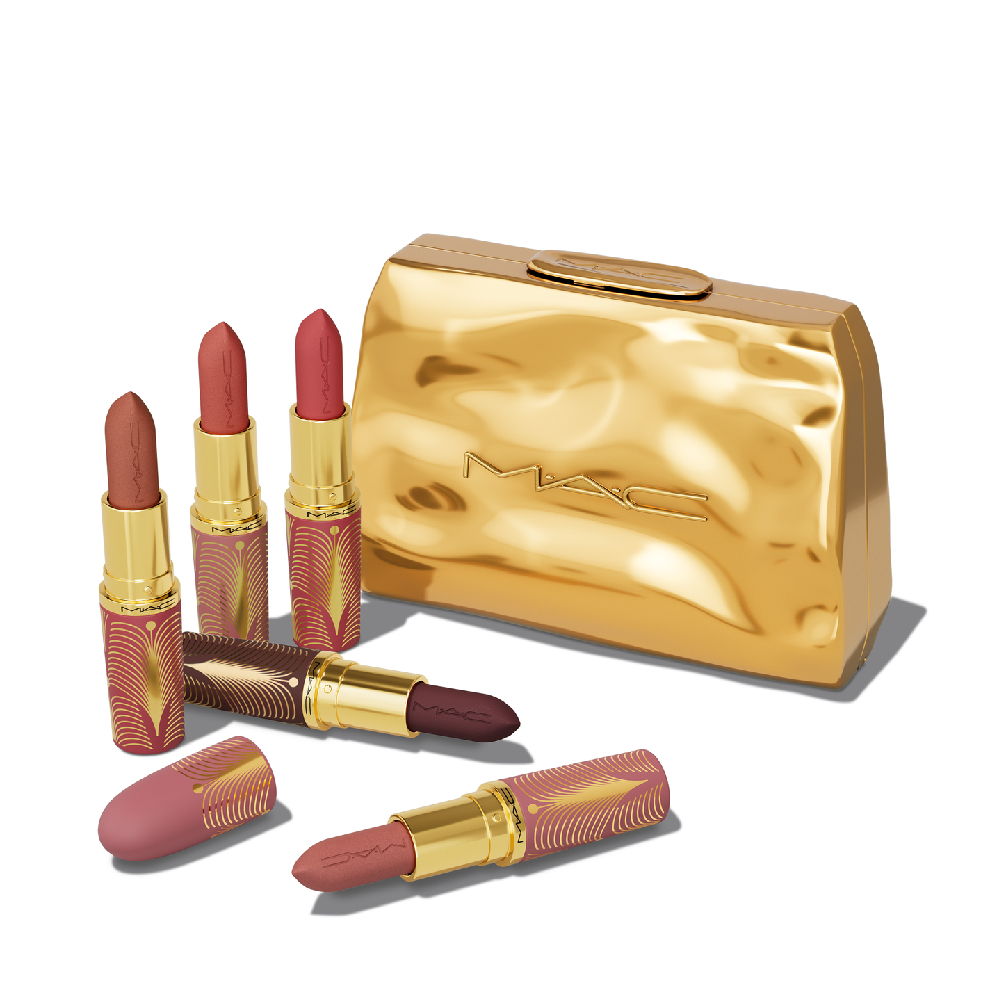 MAC ゴールドスタンダード マット リップスティック キットX5 2024限定 試してみた】M・A・C ゴールド スタンダードマット リップ
