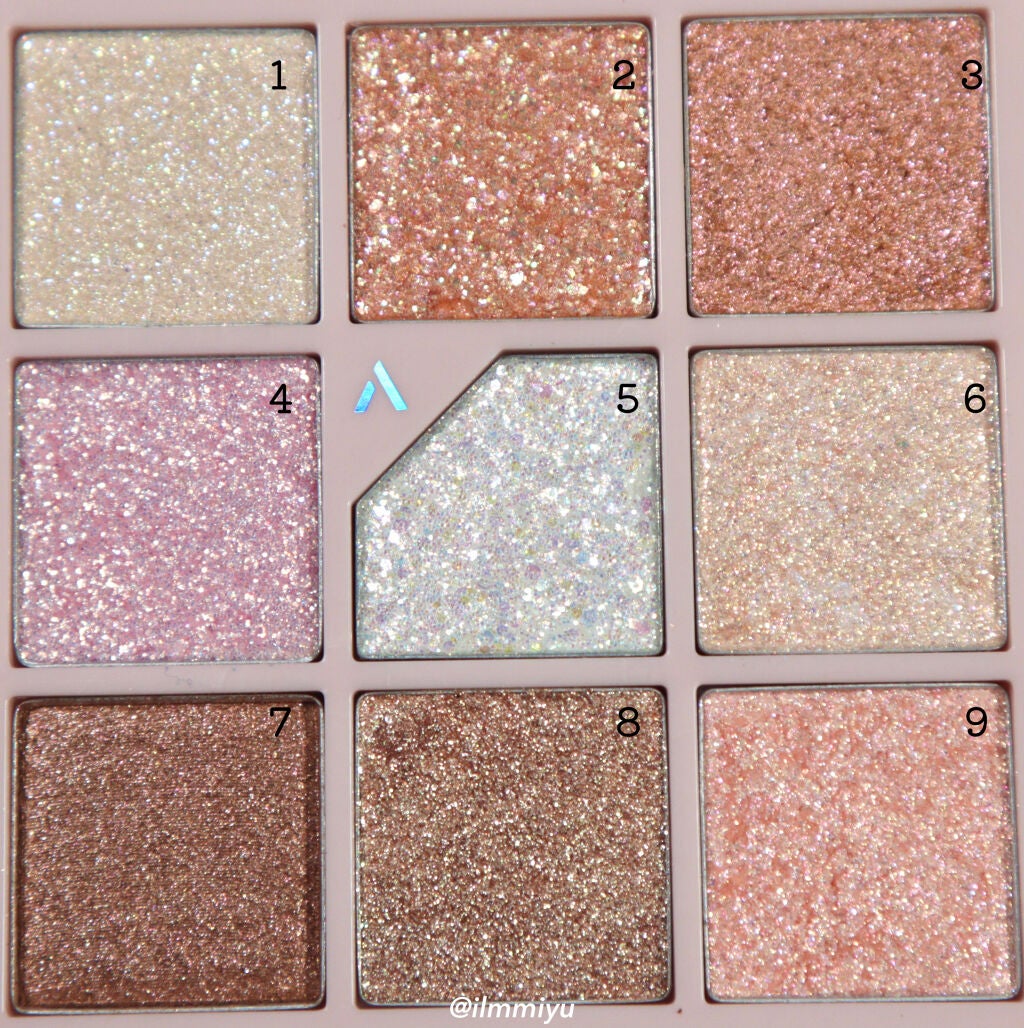 グリッターペディアアイパレット/unleashia/アイシャドウパレットを使ったクチコミ(4枚目)
