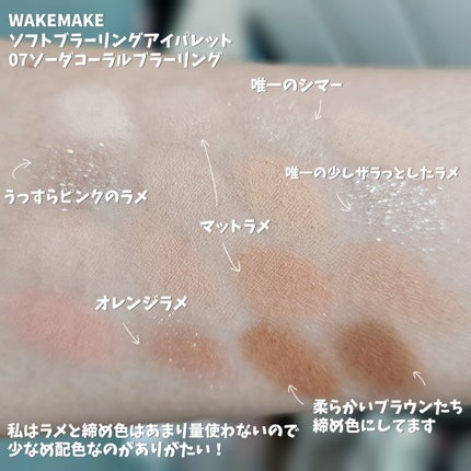 ソフトブラーリングアイパレット/wakemake/アイシャドウパレットを使ったクチコミ(2枚目)