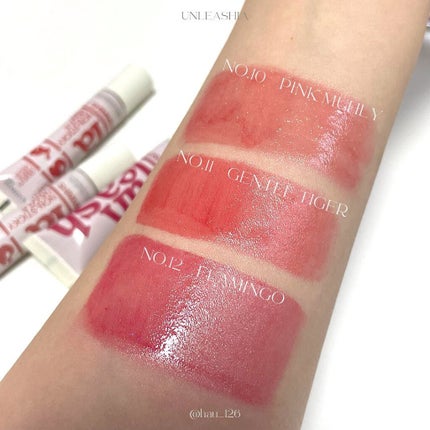 ノンスティッキーダズルティント/unleashia/リップティントを使ったクチコミ(3枚目)