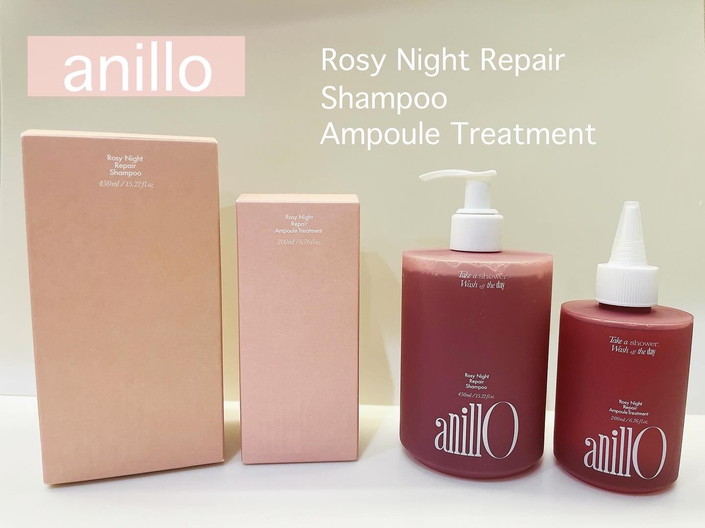 ロージーナイトリペアシャンプー/アンプルトリートメント/ANILLO/市販シャンプーを使ったクチコミ（1枚目）