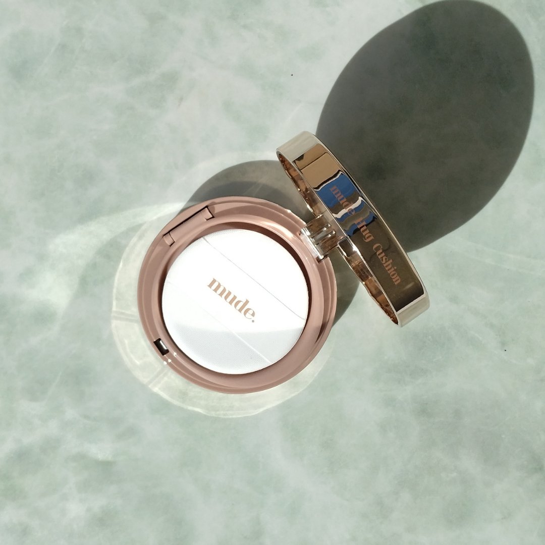 ハグクッション 19アイボリー/mude./クッションファンデーションを使ったクチコミ（2枚目）