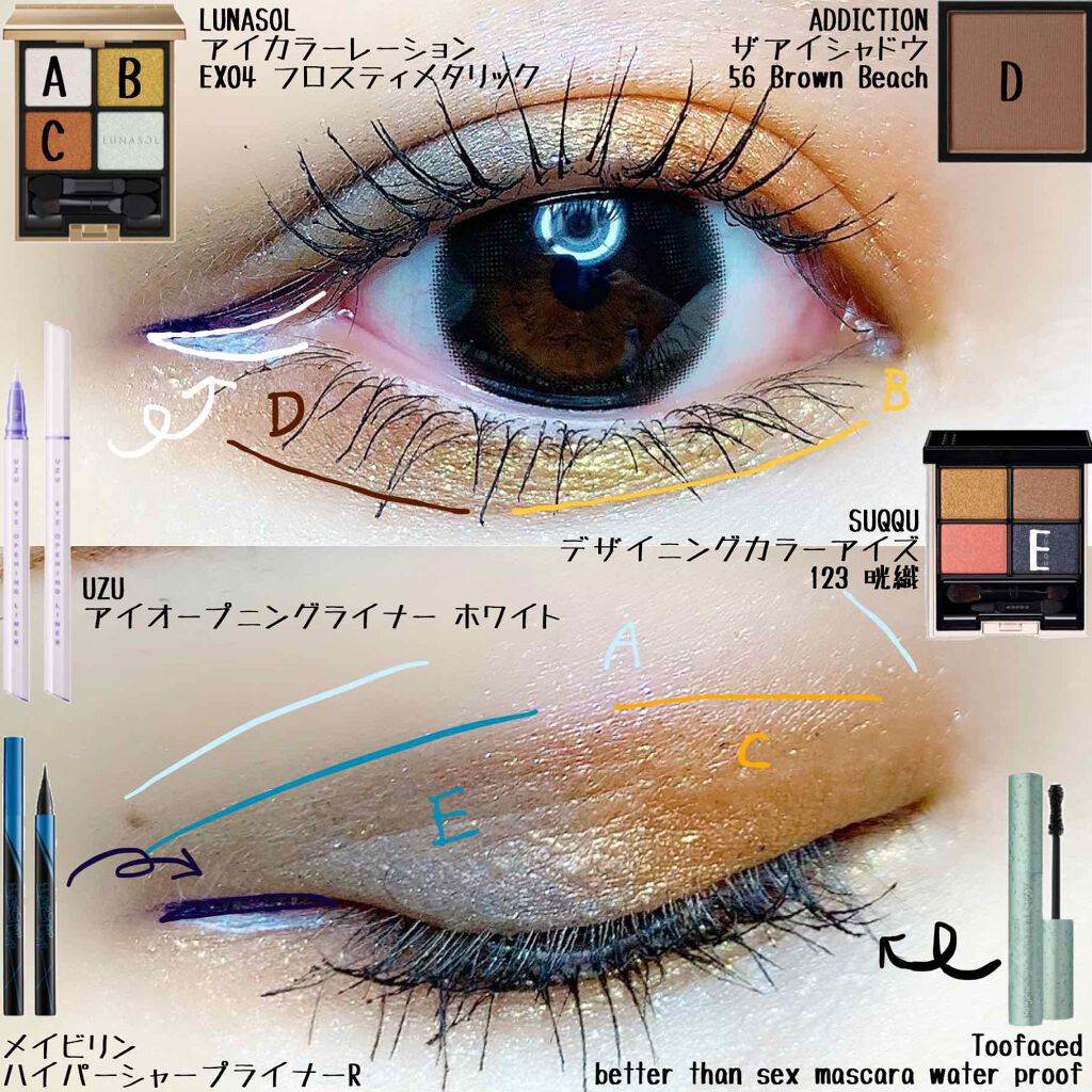 EYE OPENING LINER/UZU BY FLOWFUSHI/リキッドアイライナーを使ったクチコミ（2枚目）