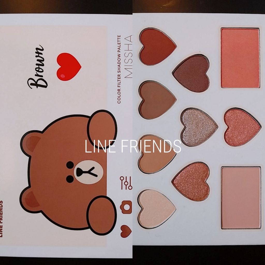 カラーフィルターシャドウパレット(ラインフレンズエディション)/MISSHA/アイシャドウパレットを使ったクチコミ(1枚目)