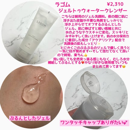 ラゴム ジェルトゥウォーター クレンザー(朝用洗顔)/LAGOM /その他洗顔料を使ったクチコミ(2枚目)