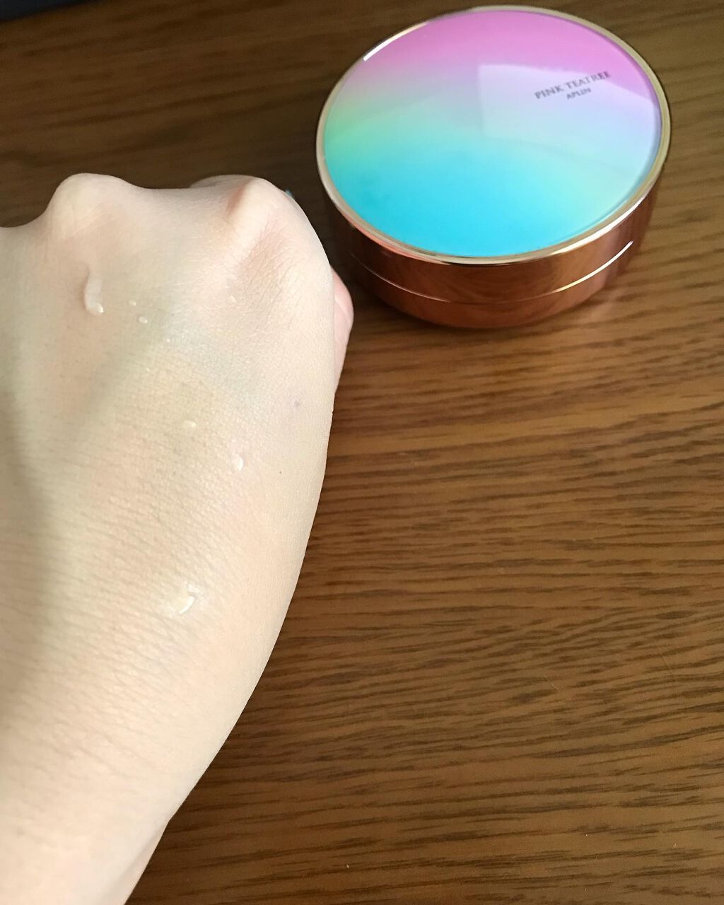 ピンクティーツリーカバークッション/APLIN/クッションファンデーションを使ったクチコミ(1枚目)