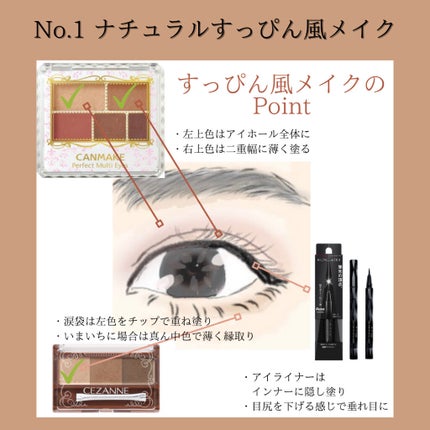 ジューシーピュアアイズ/キャンメイク/アイシャドウパレットを使ったクチコミ(7枚目)