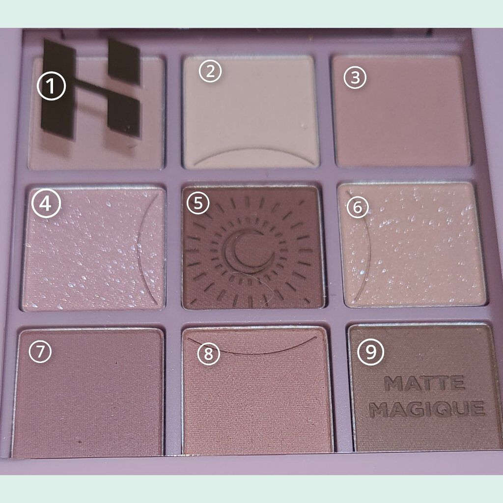 マイフェイブムードアイパレット 9カラー/HOLIKA HOLIKA/アイシャドウパレットを使ったクチコミ（2枚目）