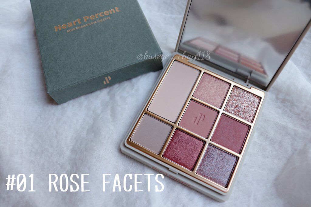 ドットオンムードアイパレット 01 ローズファセット/Heart Percent/アイシャドウパレットを使ったクチコミ（1枚目）