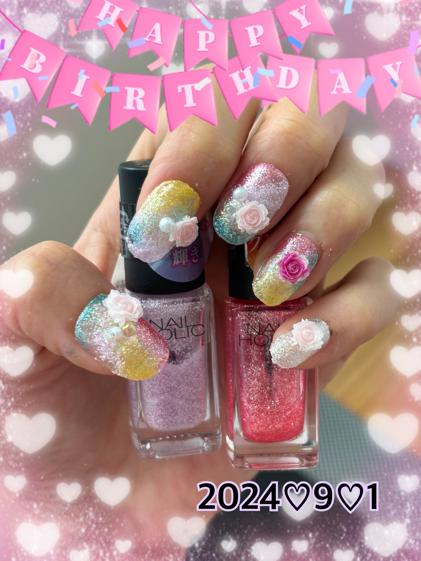 ネイルホリック Aurora Glitter/ネイルホリック/マニキュアを使ったクチコミ(1枚目)