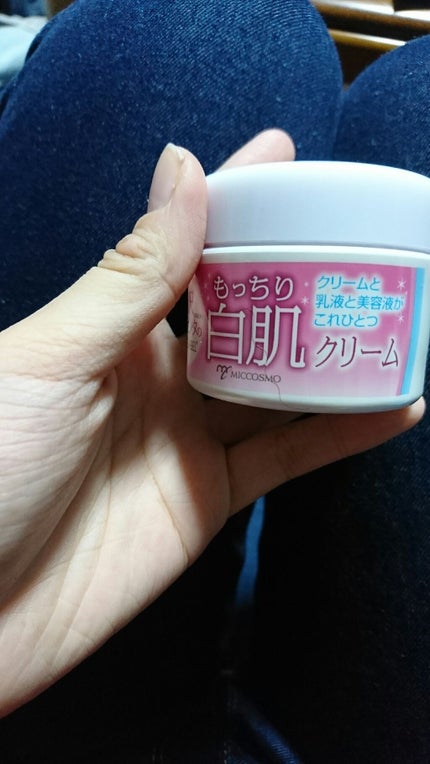 贅沢プラセンタのもっちり白肌クリーム/ホワイトラベル/オールインワン化粧品を使ったクチコミ(1枚目)