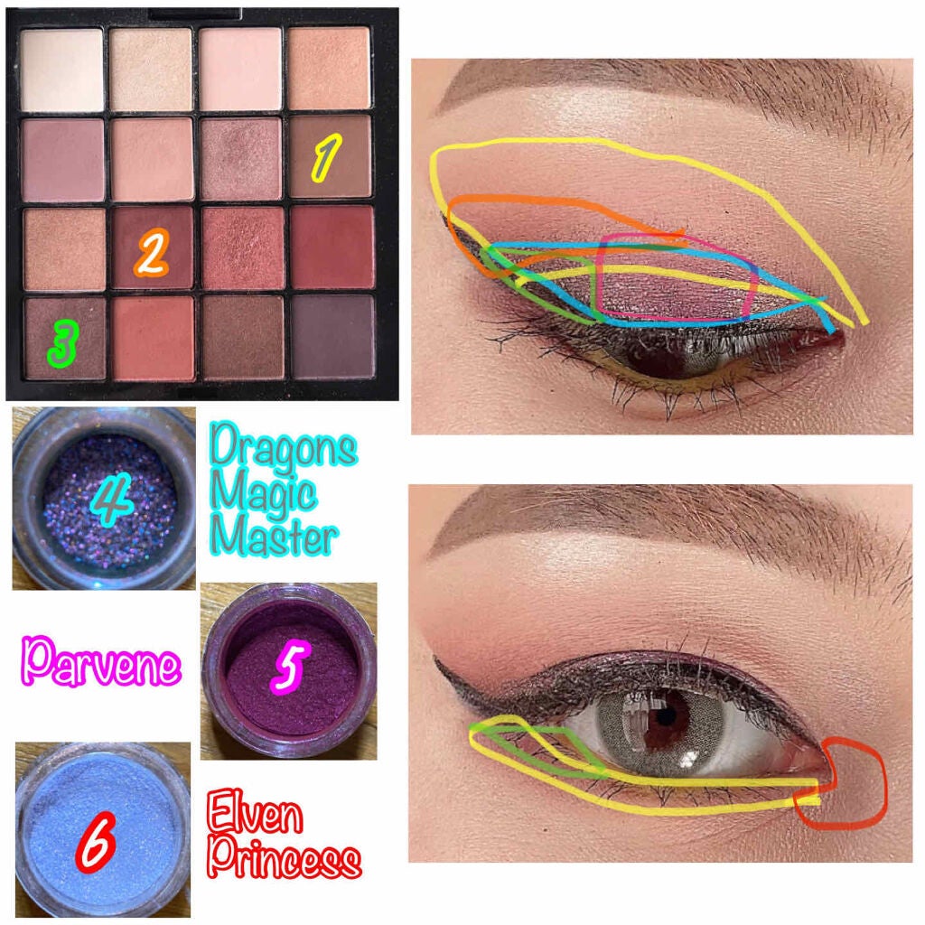 UT シャドウ パレット/NYX Professional Makeup/アイシャドウパレットを使ったクチコミ(6枚目)