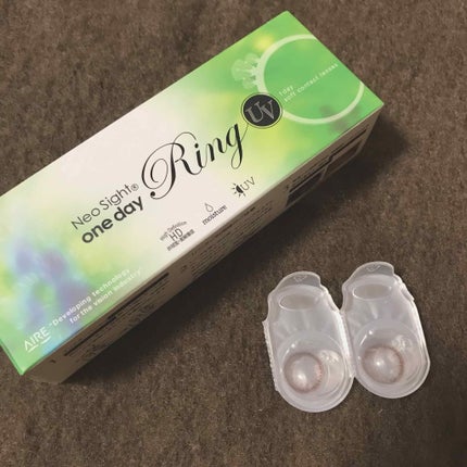 ネオサイトワンデー リングUV ブラウン/Aire/ワンデー(1DAY)カラコンの画像