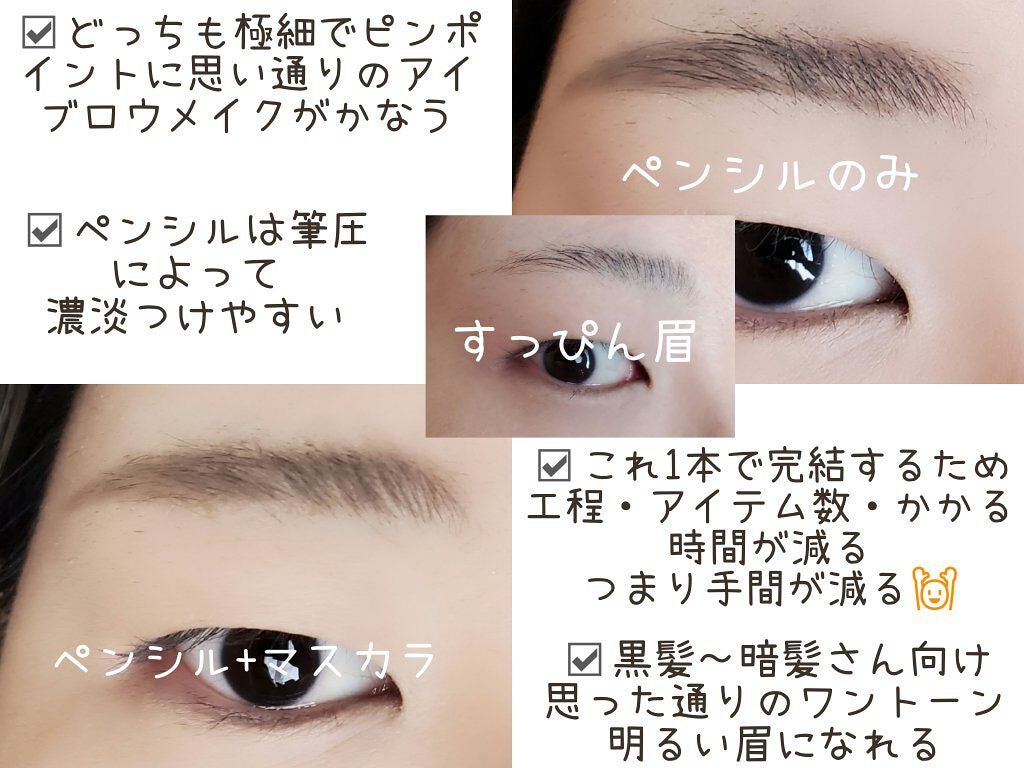 ブロウインク カラーティントデュオ/MAYBELLINE NEW YORK/眉ティントを使ったクチコミ(4枚目)